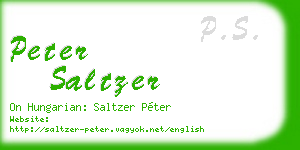 peter saltzer business card