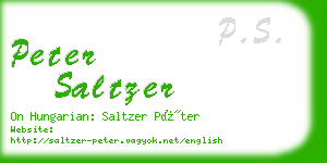 peter saltzer business card